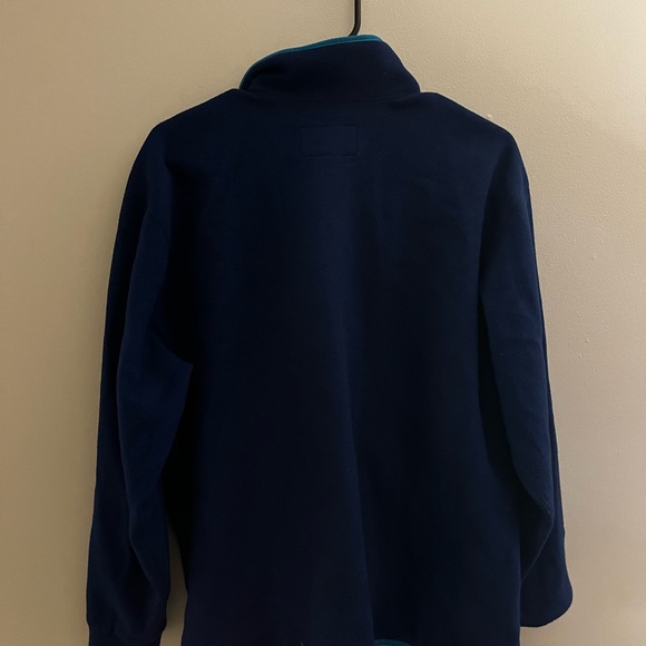 Navy Blue Fleece Jacket with Yellow Accents - Picture 4 of 4